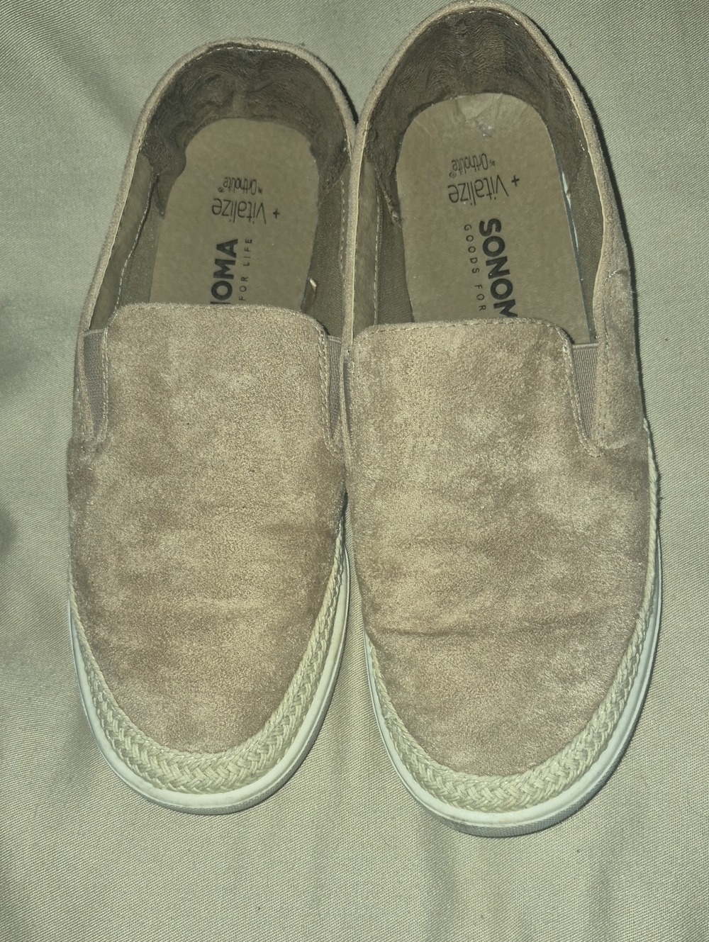Sonoma Taupe Suede Slip-On Shoes